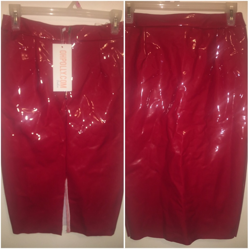 Oh Polly hot patent pencil skirt